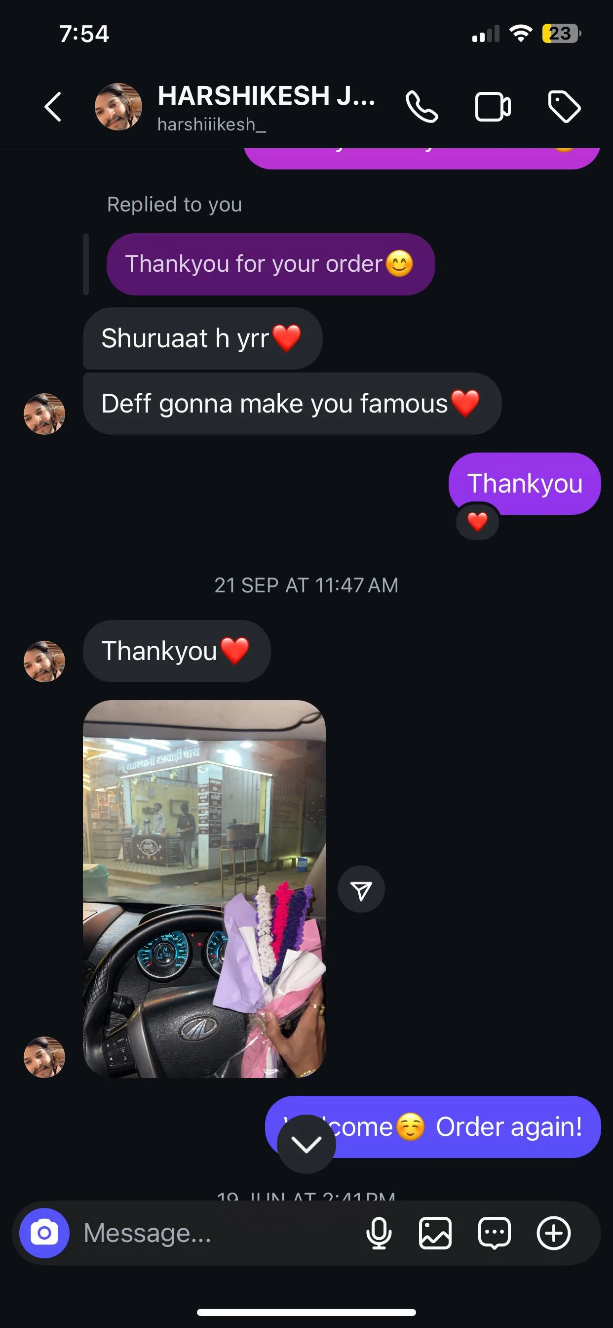 Instagram Customer Review