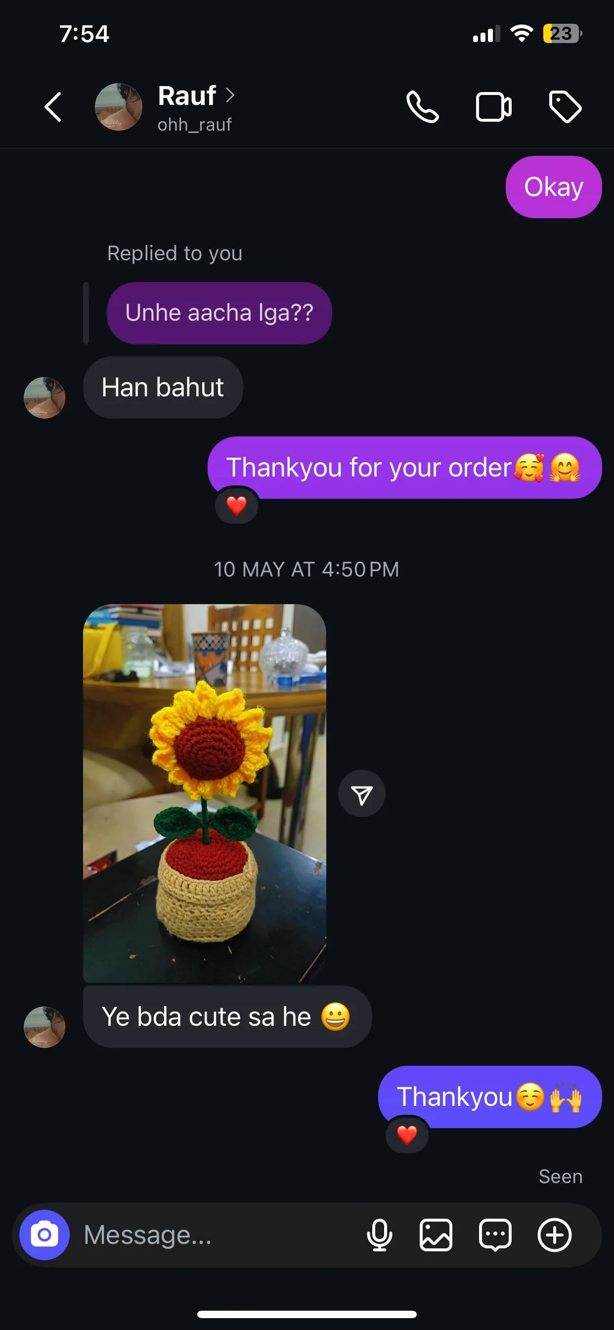 Instagram Customer Review